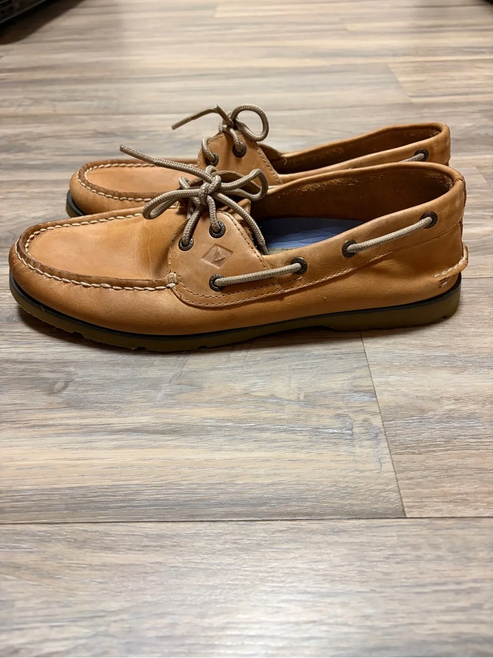 Sperry Top-Sider Leeward 2-Eye Boat Shoes Men’s 10.5 Sahara Leather